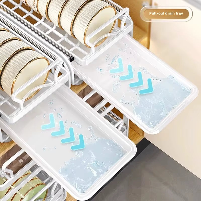 Kitchen Dish Drying Rack – the Space-Saving Pull-Out Organizer Your Kitchen Deserves