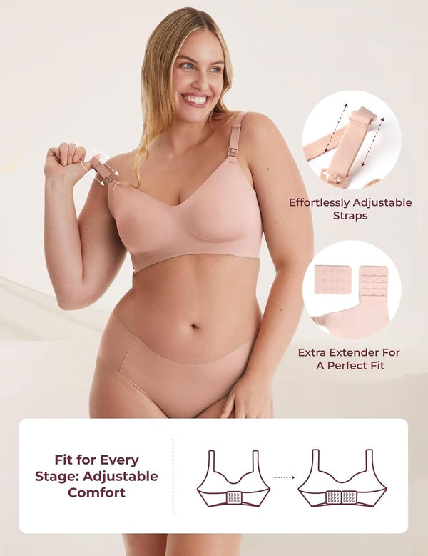 Momcozy Seamless Comfort Nursing Bra